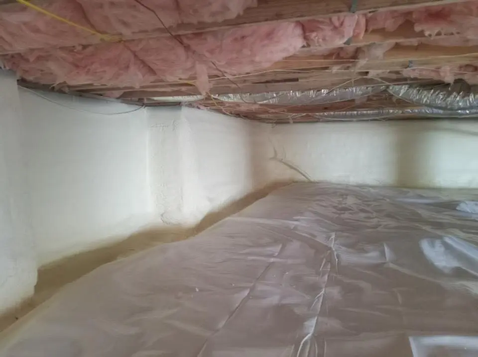 Crawl space encapsulation with closed-cell spray foam for Spray Foam Roofing in Oxford